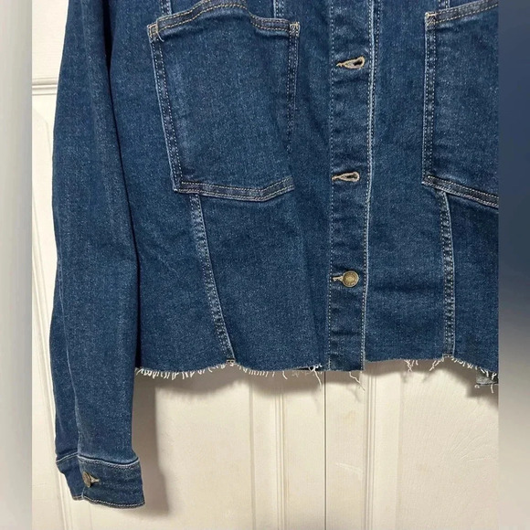 Ava & Viv Women's Plus Size 4x Cropped Denim Jacket - Picture 6 of 7